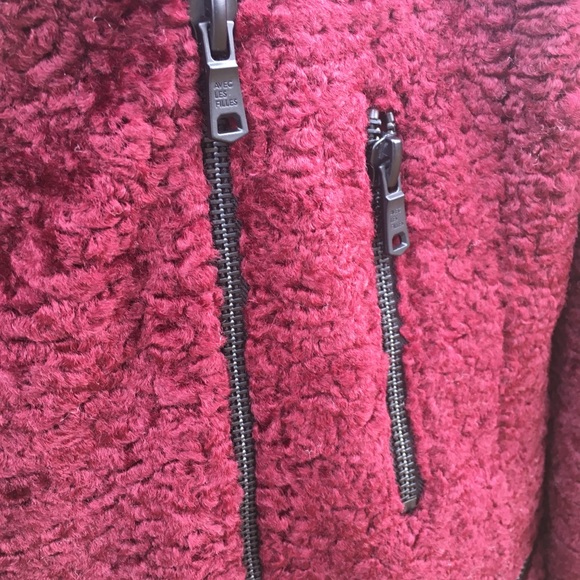 AVEC LES FILLES Faux Fur Moto Teddy Coat NWT - Picture 5 of 8